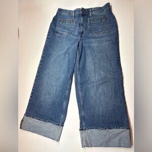 Stylish Blue Wide-Leg Jeans